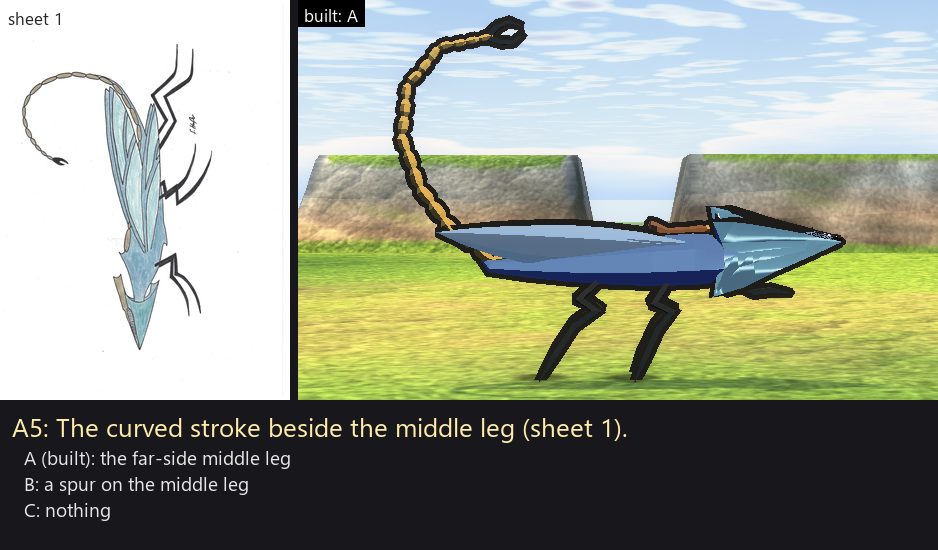 Temper — Gilt's creature, level 6 - A5 middle-leg stroke